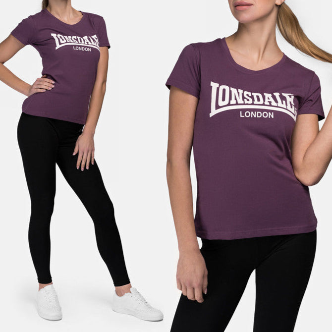 Lonsdale - Camiseta Entallada Aubergine