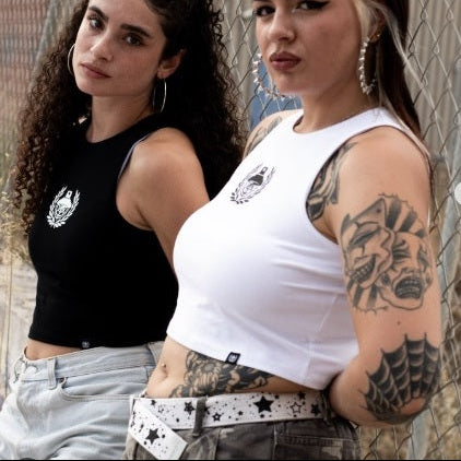 Sinners Clothing - Top Crop Blanco