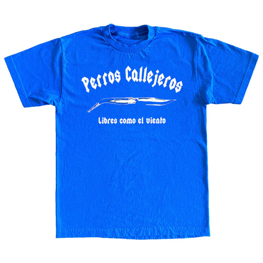 camiseta perros callejeros color azul