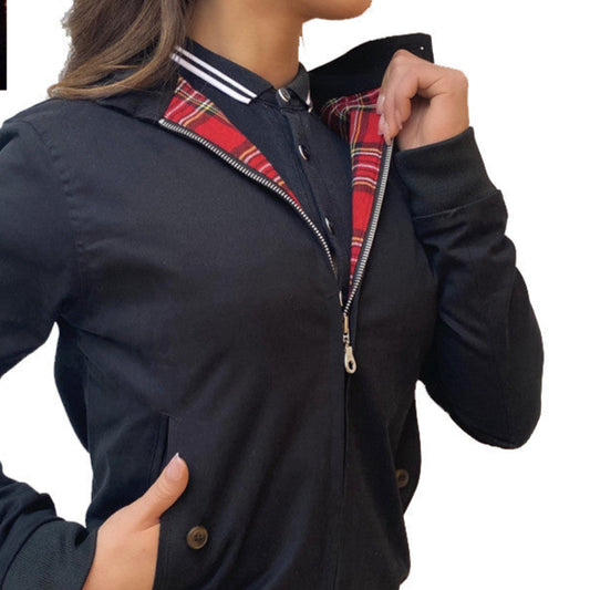 chaqueta harrington mujer azul